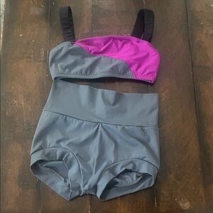 Kids Two-Piece Gray and Pink Matching Set